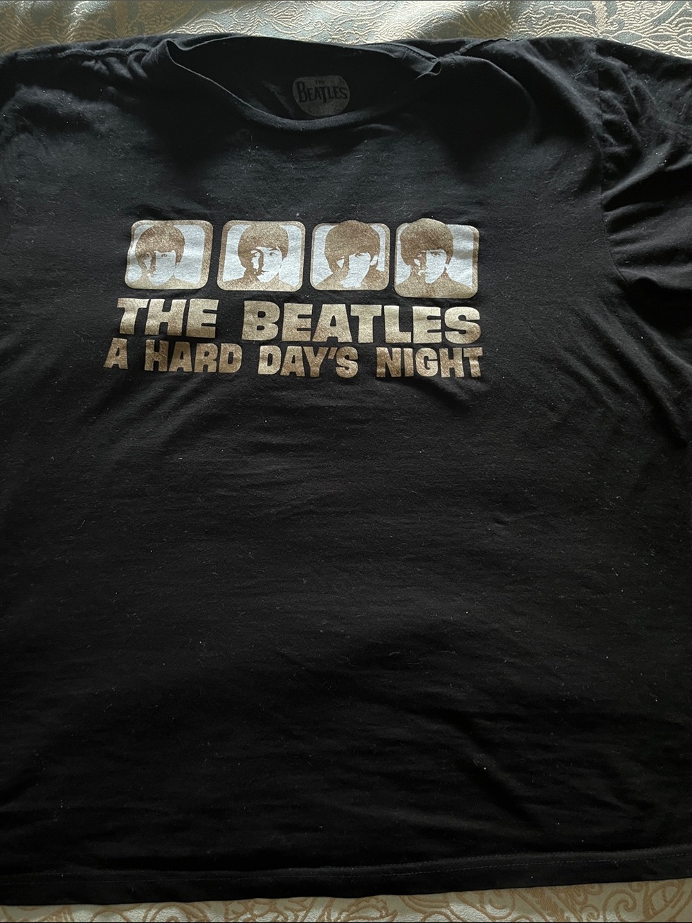The Beatles Black Short Sleeve 'A Hard Day's Night' Graphic Tee Sz L
